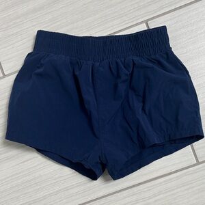 Girls Navy Athletic Shorts - Elastic Waist